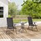 Costway 1 PCS Patio Folding Dining Chair with 7-Level Adjustable High Backrest for Garden Brown/Black